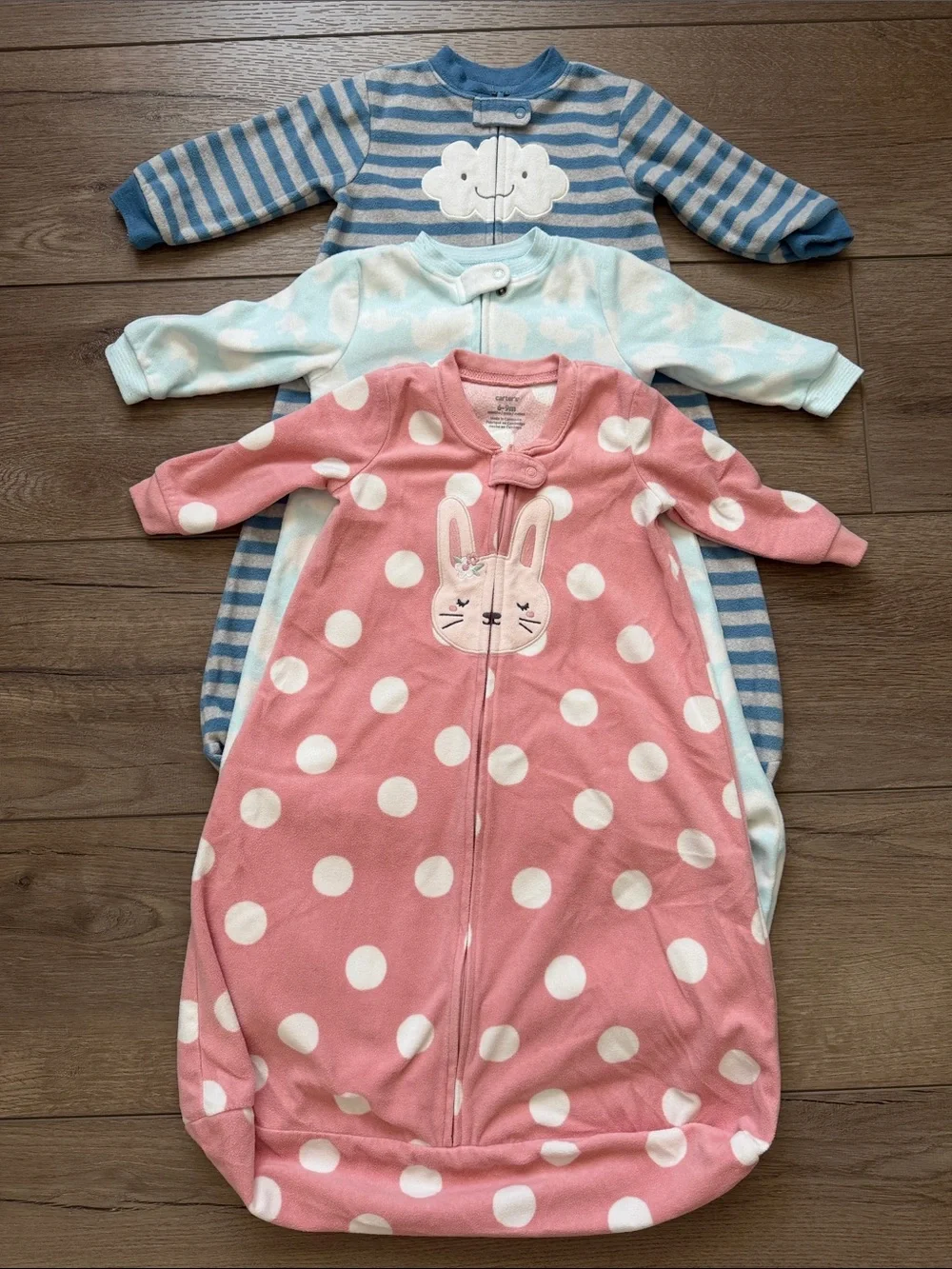 Bundle of 7 Fleece Sleep Sacks - Various Sizes
